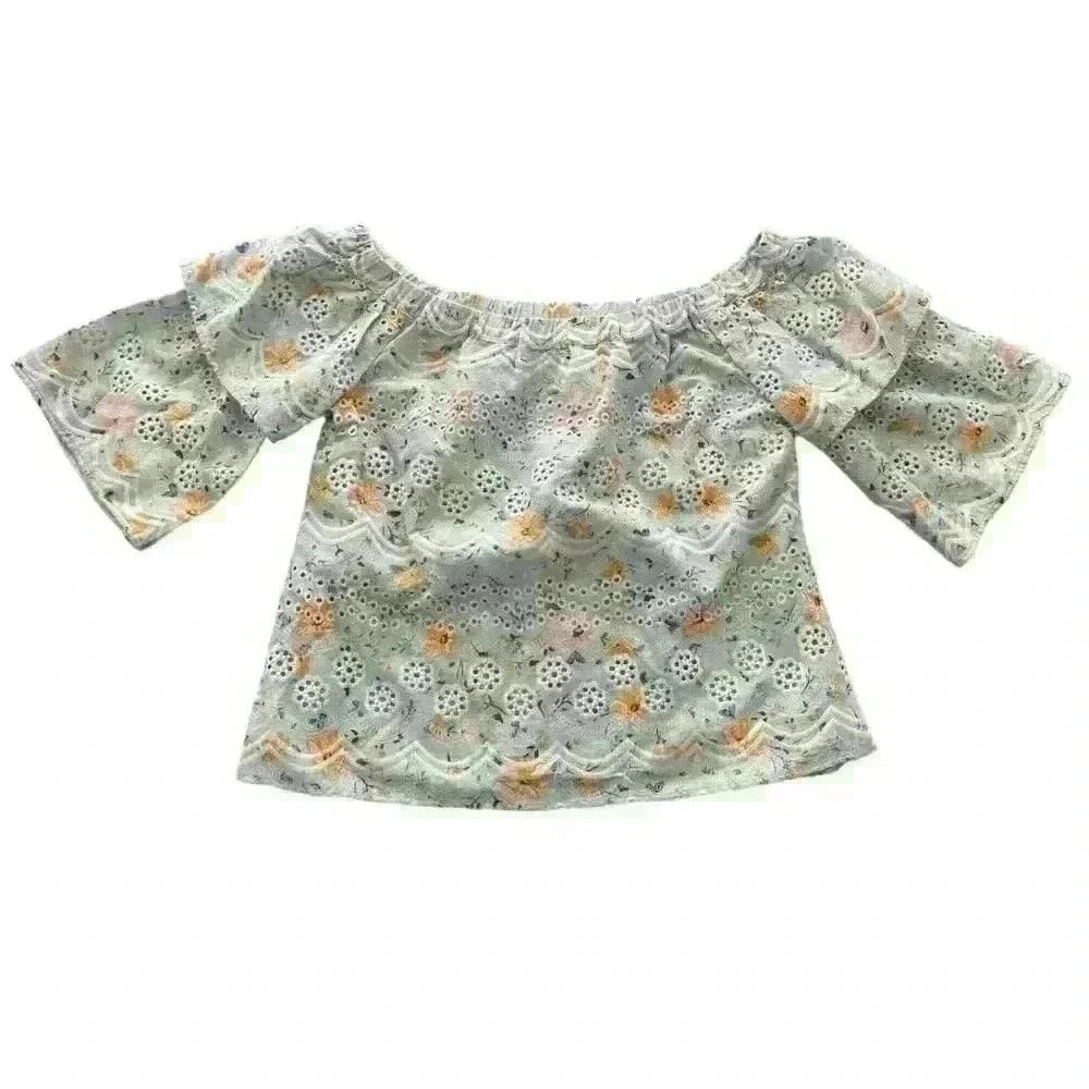 NWT Anthropologie LAIA Anthro Ashtabula Embroidered Off Shoulder Top‎